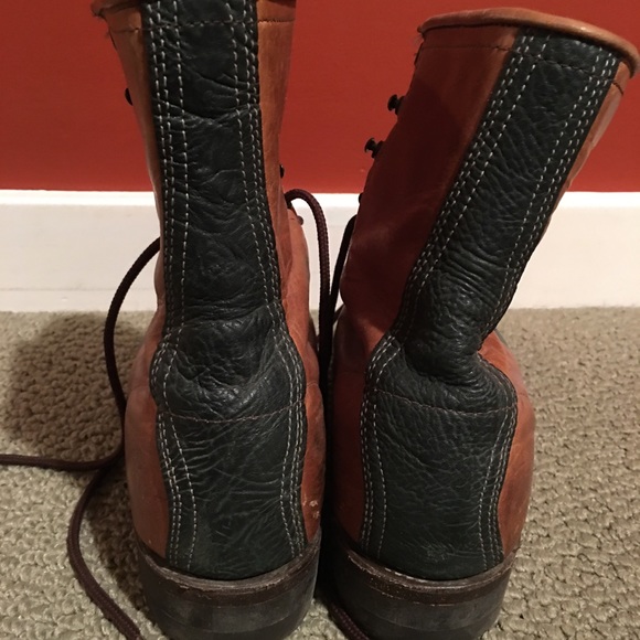 Vintage Biltrite tan and teal boots - Picture 4 of 5